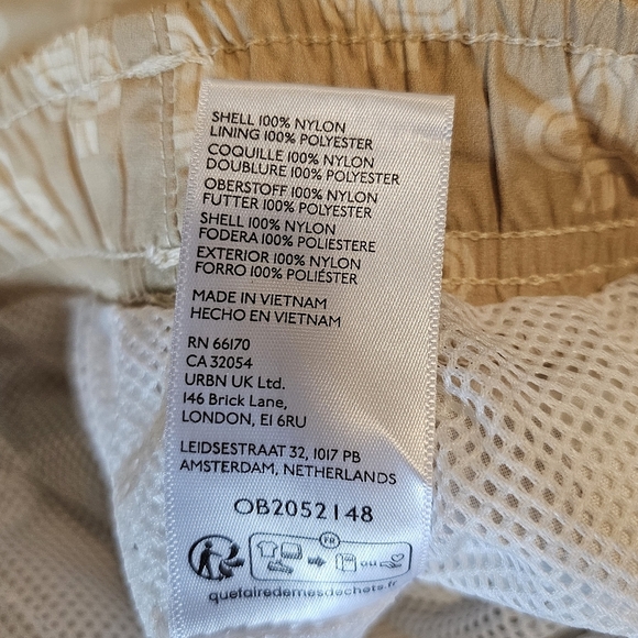 Urban Outfitters Men's Straight Leg, Mid-Rise Pattern Track Pant in Oyster, L - Picture 9 of 11